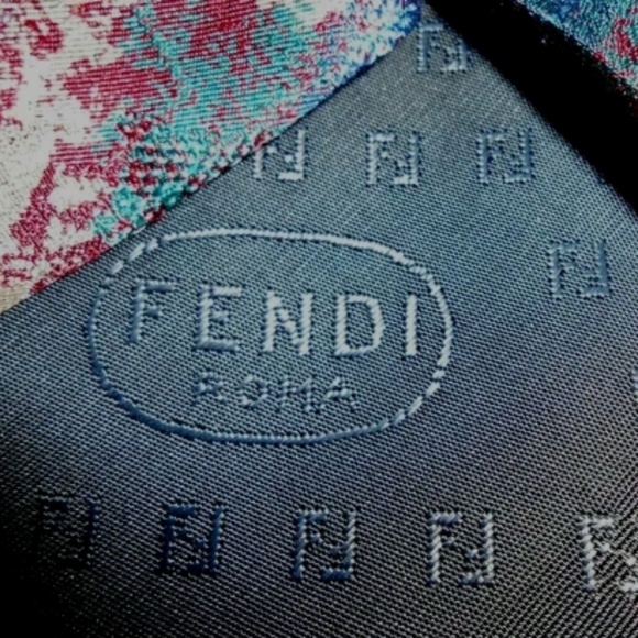 Vintage 80 Fendi Vintage Blue & Green Neck Tie